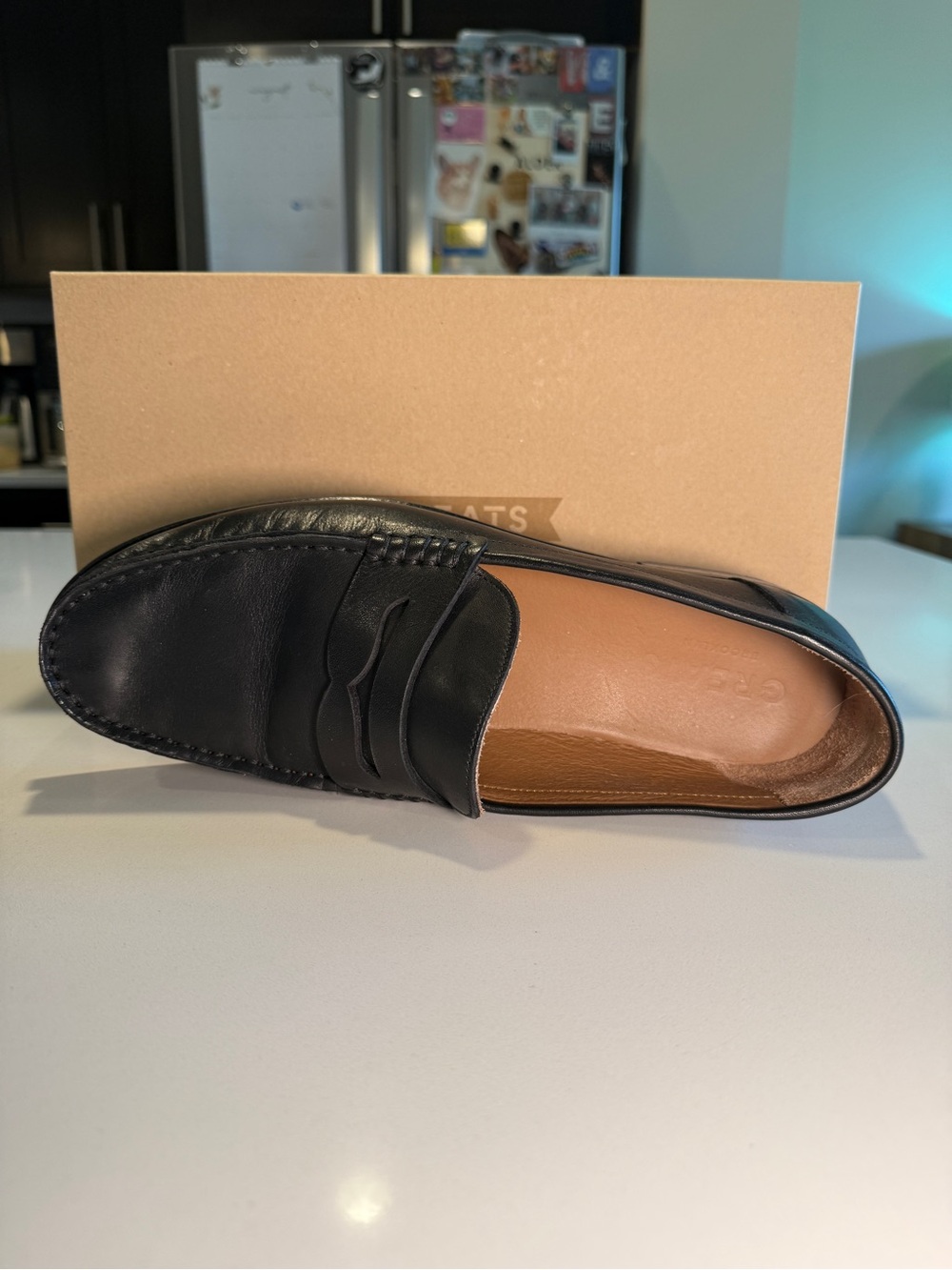 GREATS - Black Leather Penny Loafers in Men’s Size 12 - Picture 10 of 15